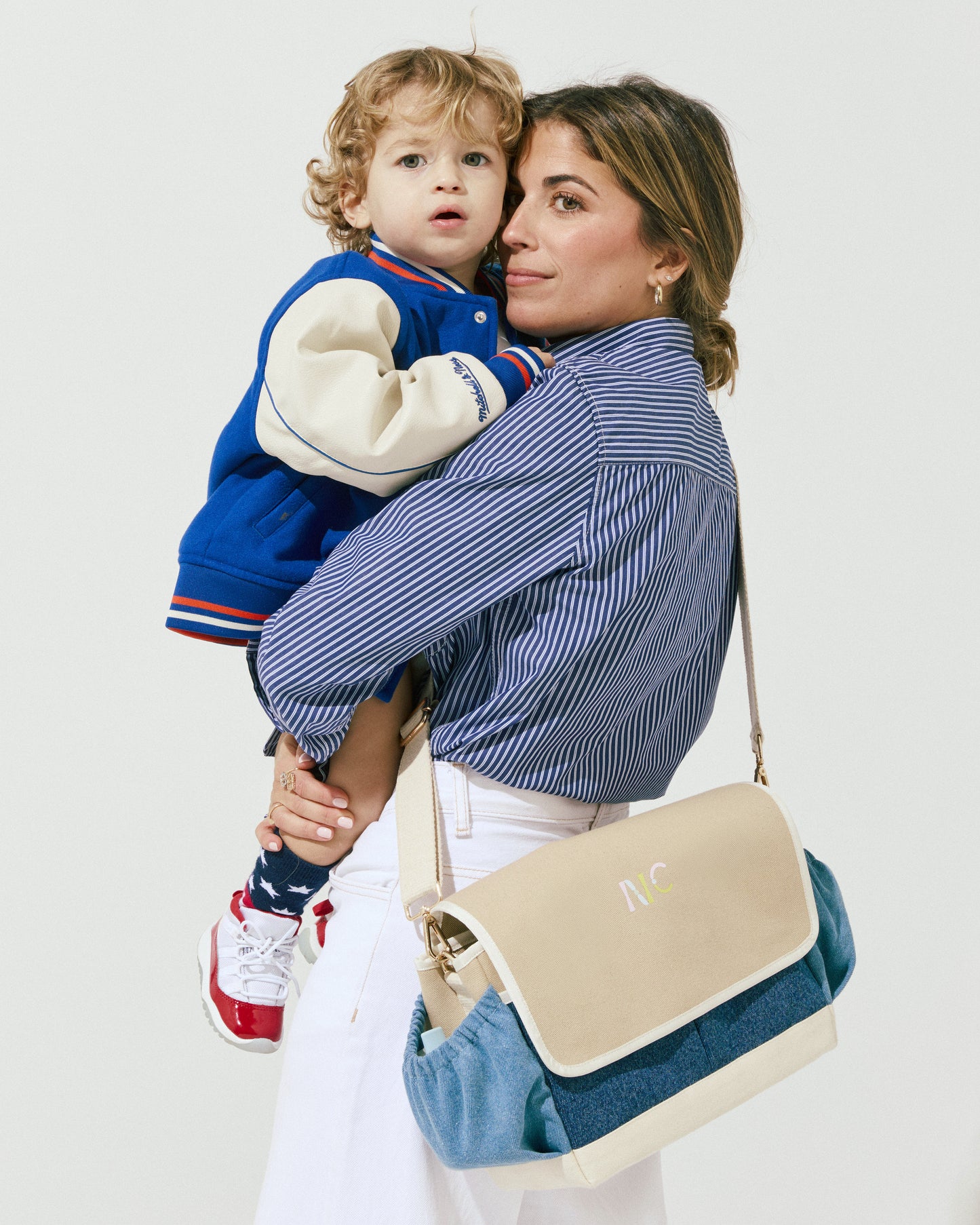 Jean foncé-Jean clair-beige