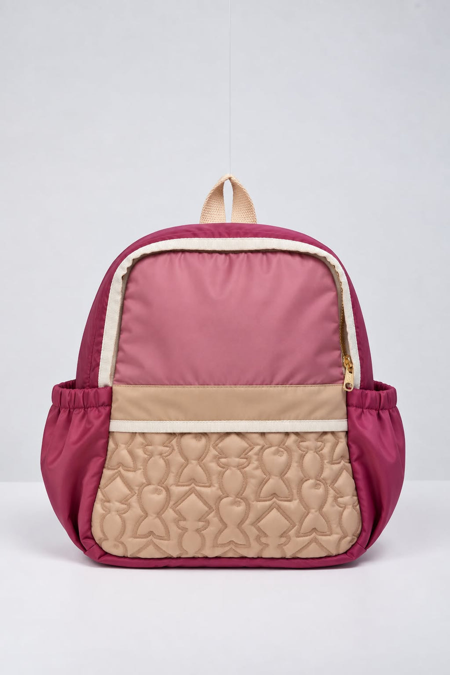 Nylon framboise/beige